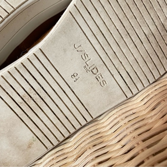 J Slides Nelly Water Resistant Suede Leather Boot Faux Fur Lined Tan size 9.5 - Picture 11 of 11